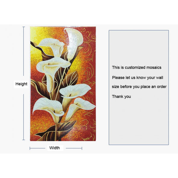 white calla lily quotes TST Mosaic Mural White Calla Lily Flower Parquet New Design Wall Deco –  Blujellyfish