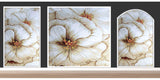 TST Jade Glass Mosaic Mural Tiles Bisazza Style Customized White Floral Mosaic Tile Home Wall Decor TSTBSM014