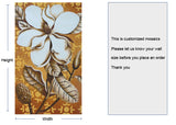 TST Mosaic Mural Big Flower Crystal Glass Hand Made Art Mosaics