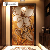 TST Mosaic Mural Big Flower Crystal Glass Hand Made Art Mosaics
