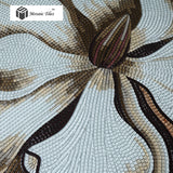 TST Mosaic Mural Big Flower Crystal Glass Hand Made Art Mosaics