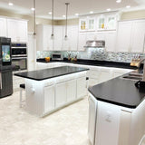 Glass Metal Tile Iridescent White Glass Silver Chrome Stainless Steel Interlocking Mosaic【Pack of 5 Sheets】