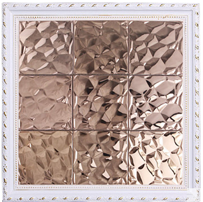 TST Stainless Steel Mosaic Tile Pink Raised Surface Bar Counter Background Interior Decor