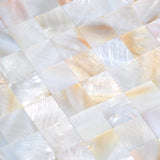 TST Freshwater Shell Slice Tiles Natural Shell White Tiles Pearlescent Seamless Shinning Mosaic Tile
