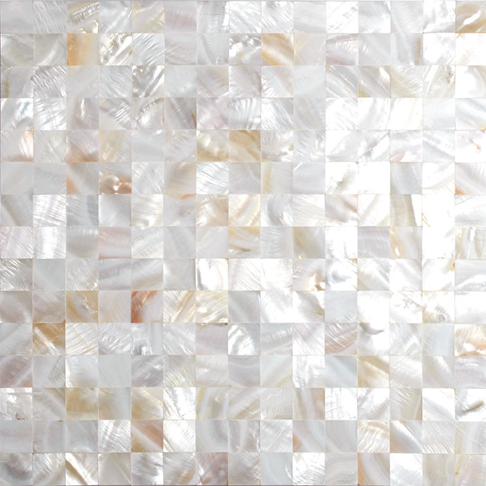 TST Freshwater Shell Slice Tiles Natural Shell White Tiles Pearlescent Seamless Shinning Mosaic Tile