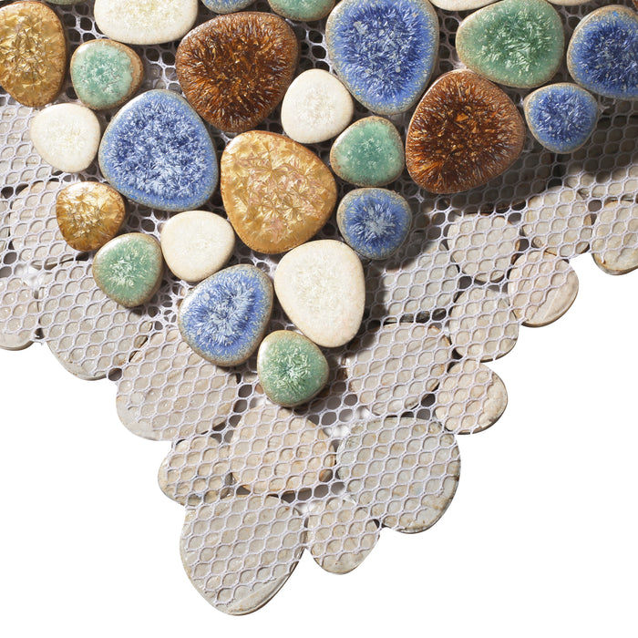 Spring Matte Tiles Ceramic Pebbles for Shower Floor Bathroom Backsplas ...