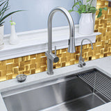 Gold Wall Backsplash Tile 3D Wall Panels Metal Mosaic Sheets for Wall Backsplash Hotel Lobby Bar【Pack of 5 Sheets】