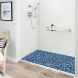 Pebbles Tile for Shower Floor Cobalt Blue Mosaic Tiles for Bathroom Flooring【Pack of 5 Sheets】