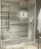 Spring Matte Tiles Ceramic Pebbles for Shower Floor Bathroom Backsplash Mosaic Art Tile【Pack of 5 Sheets】