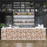 Champagne Wall Backsplash Tile 3D Metal Mosaic Sheets for Wall Backsplash Hotel Lobby Bar【Pack of 5 Sheets】