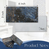 Glass Subway Tile 3x6 Inch Antique Blue Tiles for Kitchen Backsplash Bathroom Accent Wall【Pack of 20 Pieces】