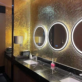 Blujellyfish Gold Hexagon Tile for Kitchen Wall Backsplash Bathroom Shower Floor Accent Wall【Pack of 5 Sheets】