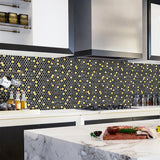 Blujellyfish Backsplash Tile for Kitchen Bathroom Penny Round Mosaic【Pack of 5 Sheets】