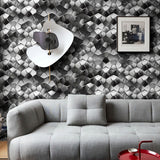 Blujellyfish Black 3D Wall Panels Metallic Long Hexagon Backsplash Tile【Pack of 5 Sheets】