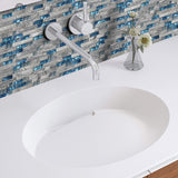 Gray Marble Tile for Kitchen Backsplash Teal Blue Interlocking Glass Mosaic Bathroom Shower Wall Backsplash【Pack of 5 Sheets】