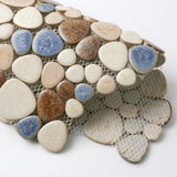 Yosemite Matte Pebble Stone Tiles for Shower Floor Bathroom Mosaic Tile Extremely Non Slip PT81【Pack of 5 Sheets】