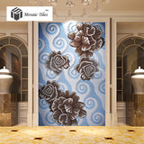 TST Mosaic Collages Flowers Patterns Home Hotel Background Wall Deco Glass Tiles