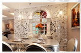 TST Mosaic Collages Silver Vine Leaves Beautiful Pattern Deco Art Mosaic Tiles