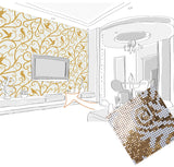 TST Mosaic Collages Golden Magpie Pattern Customized Hotel Home Remolding Shower Wall Tiles