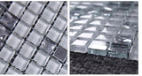 TST Mosaic Collages Silver Leaf  Vines Pattern Backsplash Wall Deco Crystal Glass Mirror Tiles
