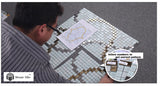 TST Mosaic Collages Goleden Silver Curve Wall Puzzle Parquet Hand Craft Mosaic Pictures