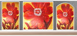 TST Mosaic Mural Red Big Flower Customized Art Design Unique Wall