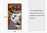 TST Mosaic Murals Famous Picture The Queen's Portrait Abstract Cartoon Figure Art Wall Design