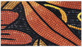 TST Mosaic Mural Nature Flower Vines Red & Black Shinning Crystal Unique Interior Wall Deco