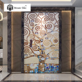 TST Mosaic Mural Chocolate Coffee Color Lucky Tree Studio Idea Design Wall Deco