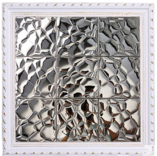 TST Stainless Steel Mosaic Tile Silver Uneven Surface Kitchen Background Remodeling Art 
