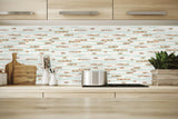 Blujellyfish Jasper Glass Tile Real Seashell Inside Interlocking Wall Backsplash Mosaic Tile TSTMGT084