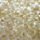 TST Yellow Lip Shell Pad Tiles Diamond Mirror Decor Hexagon Shell  Backsplash & Wall Remodeling Deep Sea Shell Pad Tiles