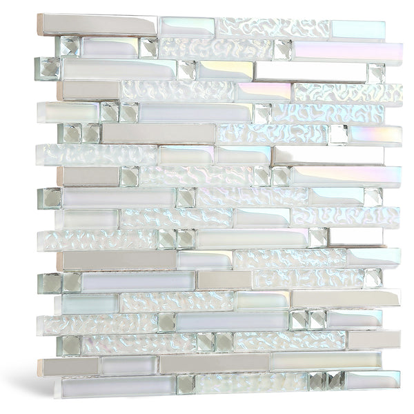 vidaXL Kitchen Backsplash Transparent 39.4x15.7 Tempered Glass