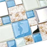 New Idea Tile TST Marine Animals Beach Style Inner Conch Kitchen Bath Backsplash Accent Mosaic Tiles TSTNB11