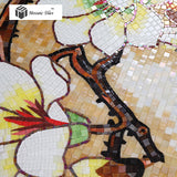 TST Mosaic Murals Long Tail Lucky Birds & Flowers Unique Design Customized Mosaic Picture
