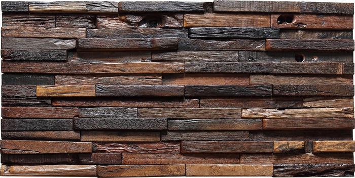TST Aligned Wooden Panel Wall Tiles Deco 3D Background Rustic Style Home Design Tile