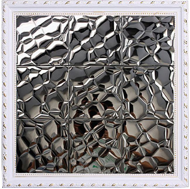TST Stainless Steel Mosaic Tile Black Unique Reflect Light Surface Stainless Steel Backsplash Decorative Metal Tiles Art