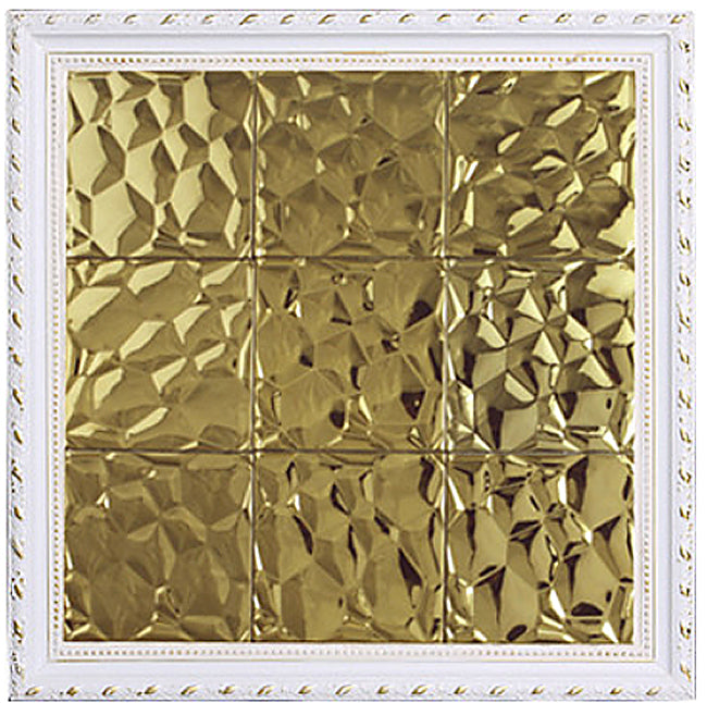 TST Stainless Steel Mosaic Tile Golden Raised Surface Metal Backsplash decorative Wall Tiles Idea