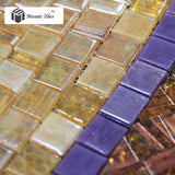TST Mosaic Mural Golden Hall Ceiling Floor Sequence Pattern Round Art Deco Mosaic