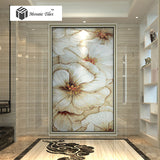 TST Jade Glass Mosaic Mural Tiles Bisazza Style Customized White Floral Mosaic Tile Home Wall Decor TSTBSM014
