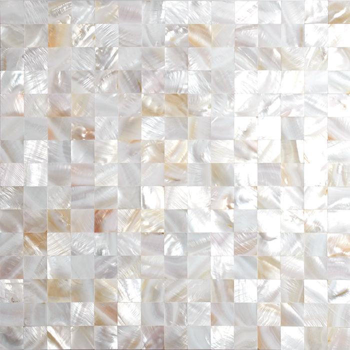 TST Freshwater Shell Slice Tiles Natural Shell White Tiles Pearlescent Seamless Shinning Mosaic Tile 